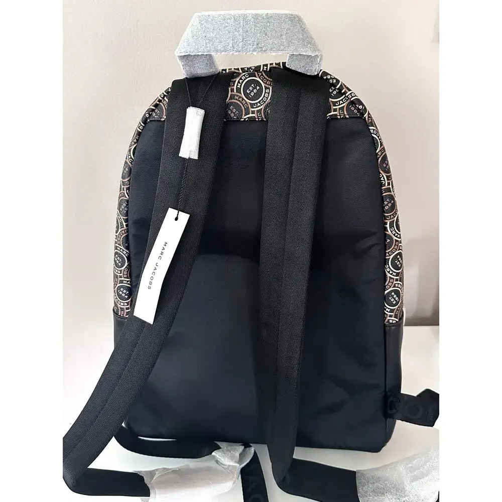 Marc Jacobs Signet Mini Black Logo Leather Backpack Shoulder Bag NWT $350